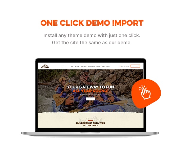 Activland - Outdoor Activities WordPress Theme - One Click Demo Import