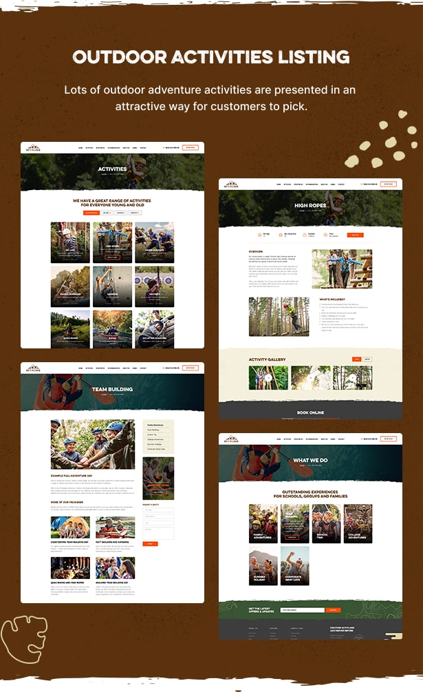 Activland - Outdoor Activities WordPress Theme - Outdoor Activities Listing