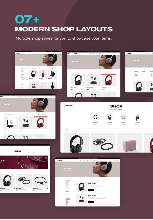 Audib - Audio Store WooCommerce Theme Shop Layouts