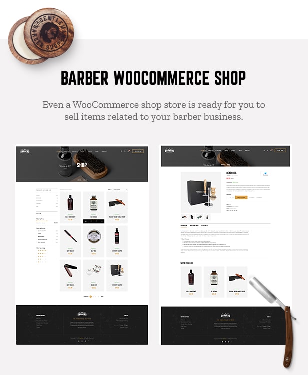 Barbero - Hair Salon & Barbershop WordPress Theme - Barber WooCommerce Shop