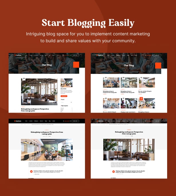 BeHub - Coworking Space WordPress Theme Blog