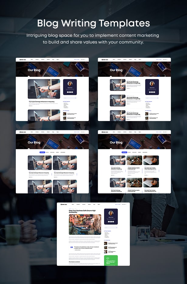 Binario - Digital Solutions WordPress Theme blog