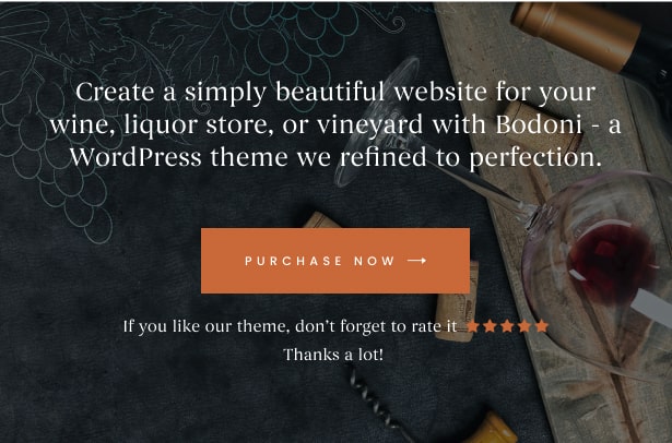 Bodoni - Best Wine Shop & Vineyard WordPress Theme 