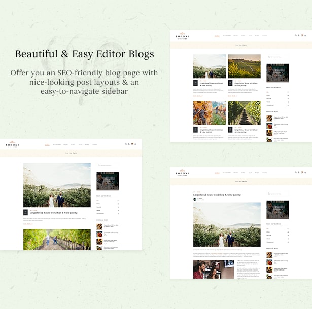 Bodoni - Wine Shop & Vineyard WordPress Theme - Beautiful Blog page