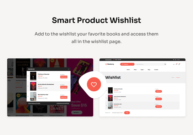 Bookory - Bookstore WordPress Theme - Product Wishlist