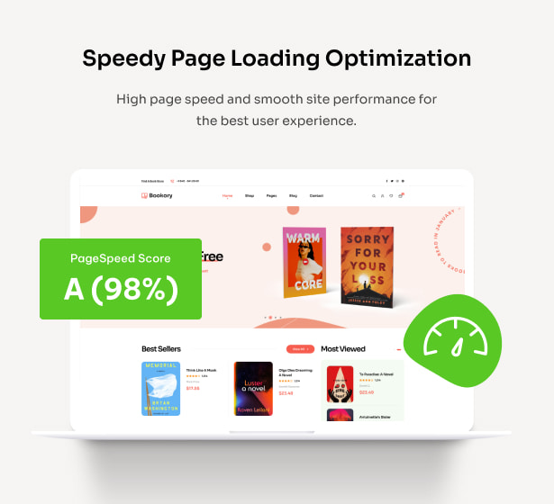 Bookory - Book store WordPress Theme - High Page Loading