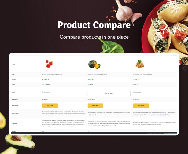 Ecolive - Organic Food WooCommerce WordPress Theme - Product Compare