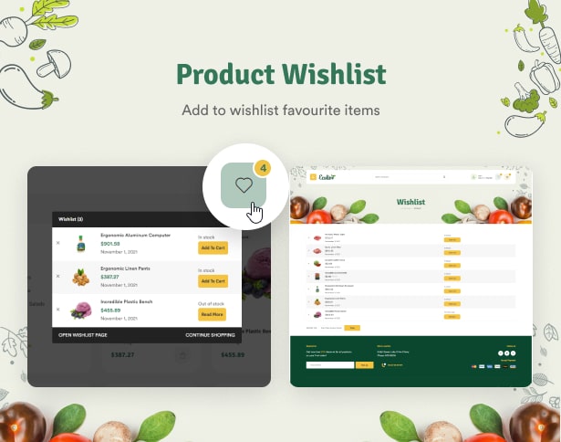 Ecolive - Organic Food WooCommerce WordPress Theme - Product Wishlist