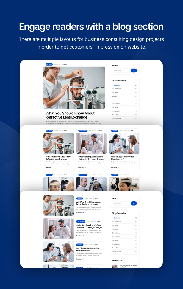 Eyecazi - Optometrist & Eye Care WordPress Theme