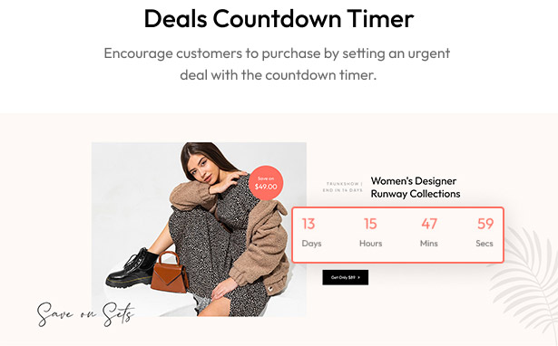 Fashion WooCommerce WordPress Theme - Countdown Timer