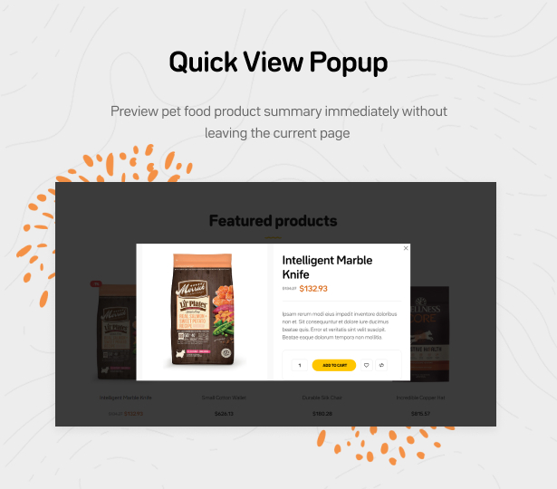 Gopet - Pet Food WooCommerce WordPress Theme - Quick View Popup