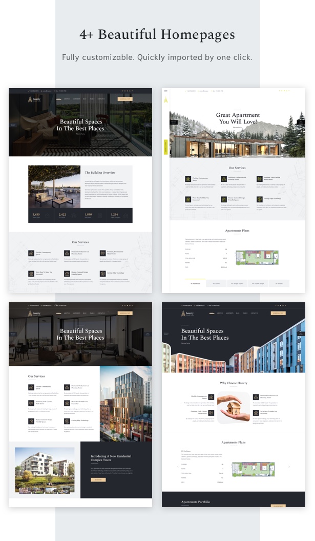 Hourty - Single Property WordPress Theme