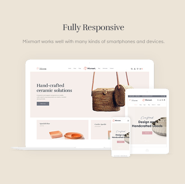  Handmade WordPress Theme with mobile ready