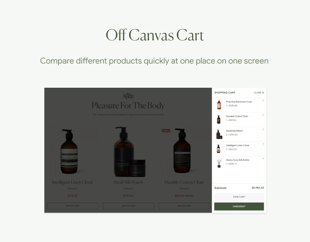 Naturis - Handmade WooCommerce WordPress Theme - Off Canvas Cart