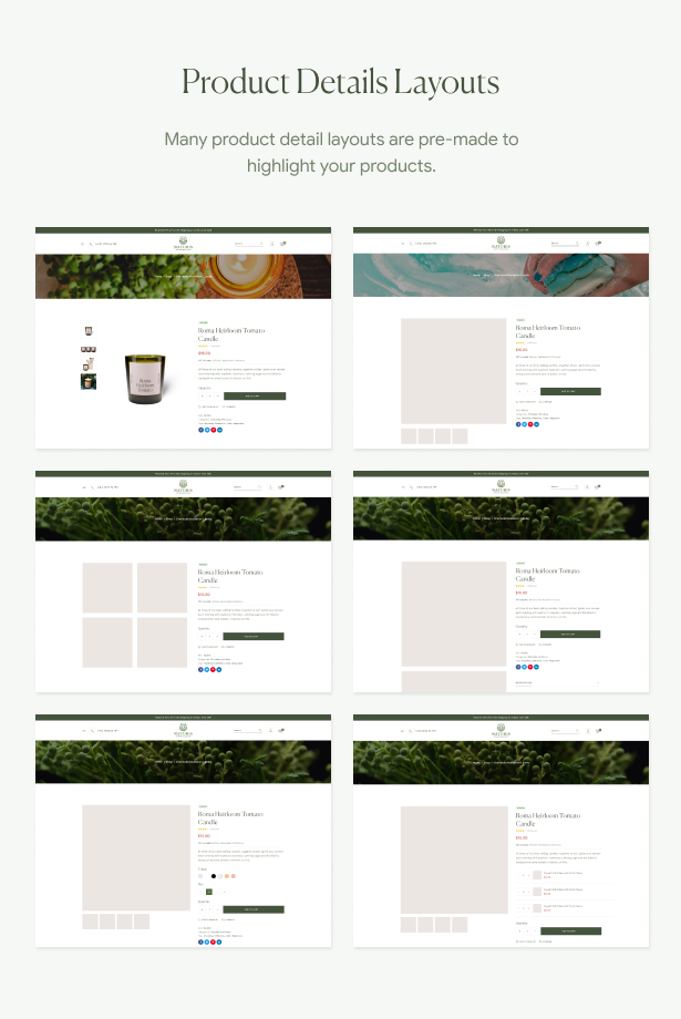 Naturis - Handmade WooCommerce WordPress Theme - Dedicated WooCommerce Product Page Styles