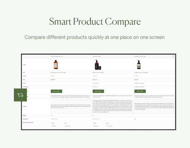 Naturis - Handmade WooCommerce WordPress Theme - Smart Product Compare