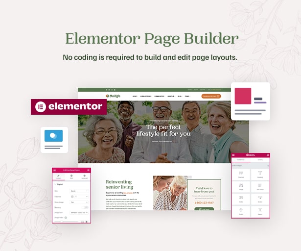 Onilife - Senior Living WordPress Theme Elementor Page Builder