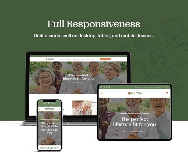 Onilife - Responsive Senior Living WordPress Theme