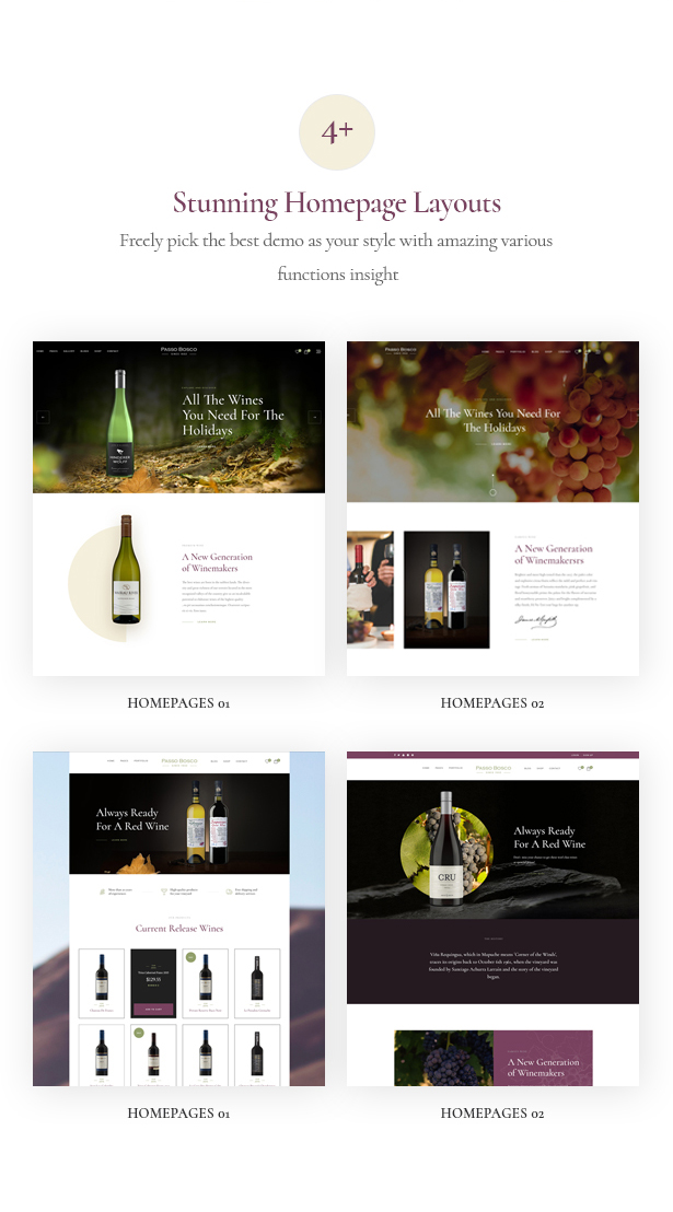 Passo Bosco is a Wine & Winery WordPress