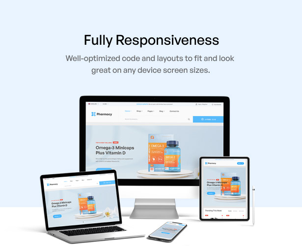 Pharmacy WordPress Theme Responsiveness