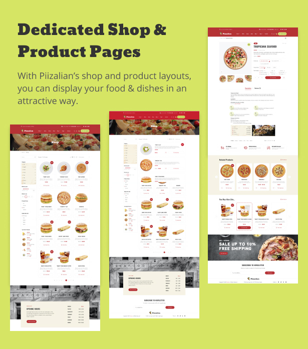 Piizalian - Fast Food Restaurant WooCommerce Theme
