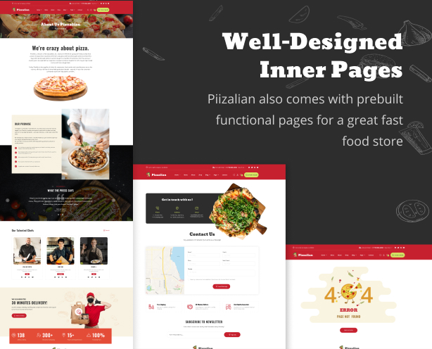 Piizalian - Fast Food Restaurant WooCommerce Theme