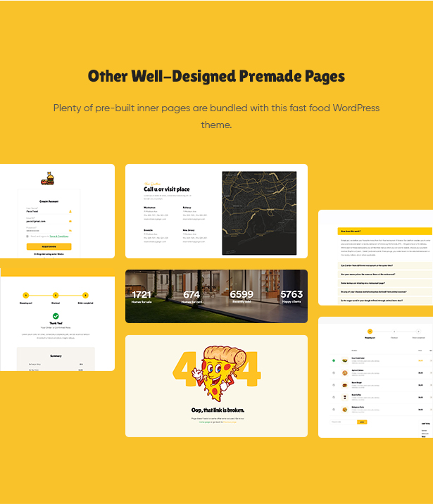 Poco - Fast Food Restaurant WordPress Theme - Premade Inner Pages