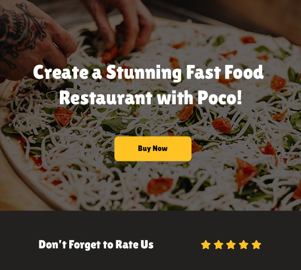 Poco - Melhor Tema WordPress para Restaurante Fast Food