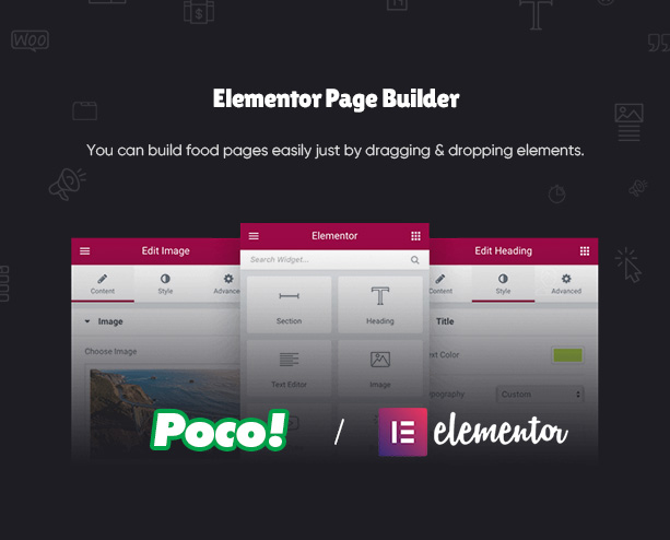 Poco - elementor restaurant template - Elementor page builder