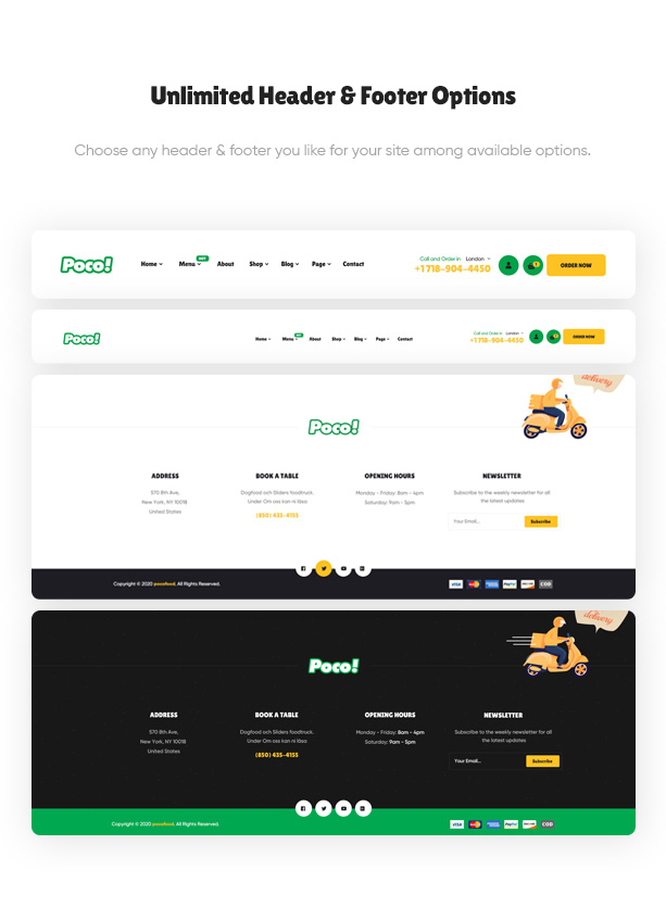 Poco – Fast Food Restaurant WordPress Theme