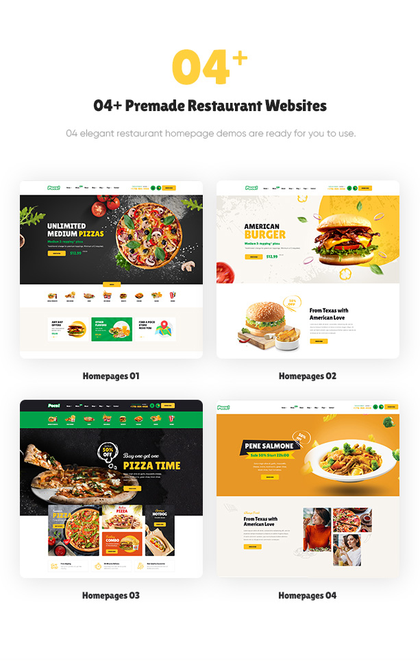 Poco - demonstração do tema wordpress do restaurante de comida - impressionantes páginas iniciais de fast food pré-construídas