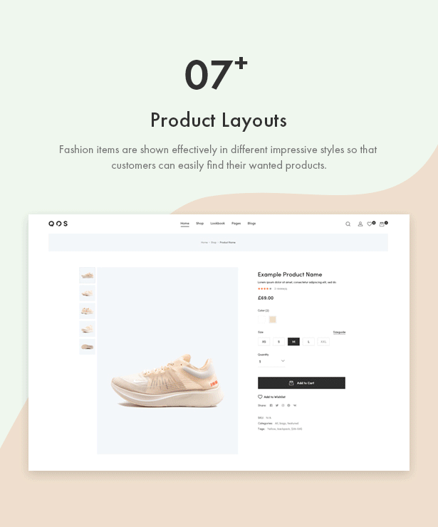 QOS - Fashion eCommerce WordPress Theme - Well-Designed Product Pages