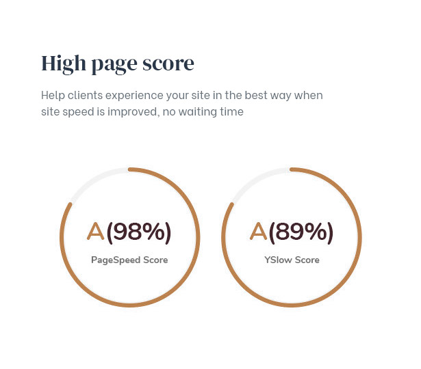 Rehomes - Real Estate Group WordPress Theme - High page score