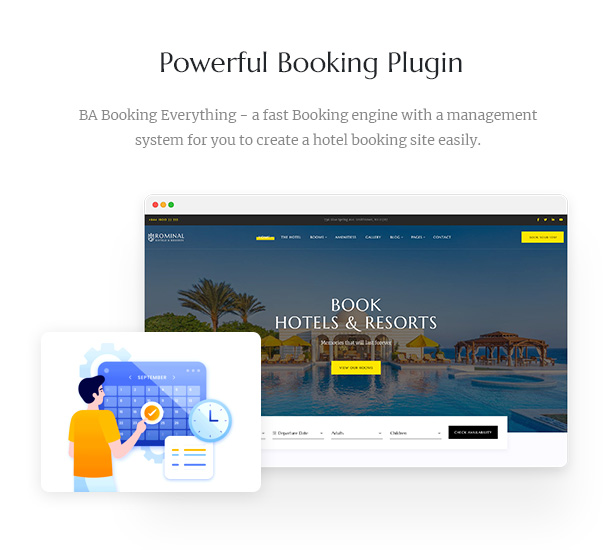 Rominal - Hotel Booking WordPress Theme