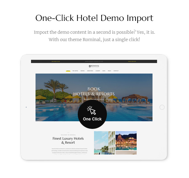 Rominal - Hotel Booking WordPress Theme