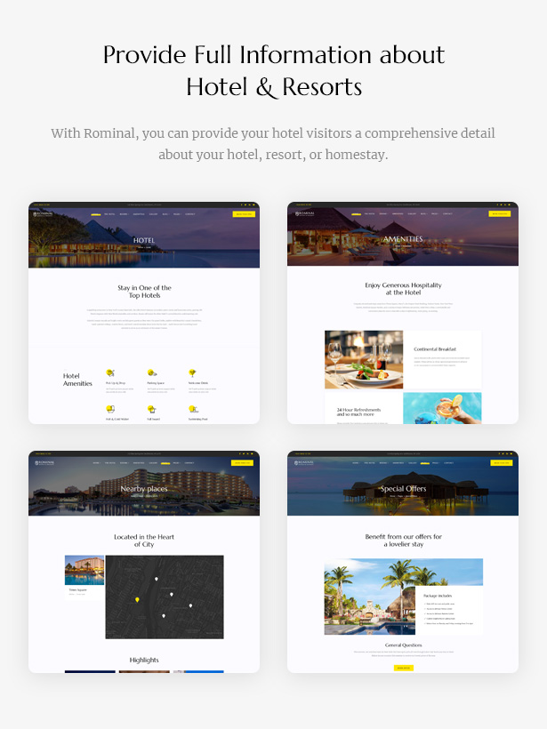 Rominal - Hotel Booking WordPress Theme