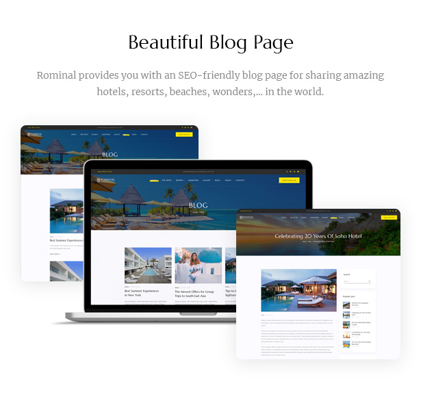 Rominal - Hotel Booking WordPress Theme