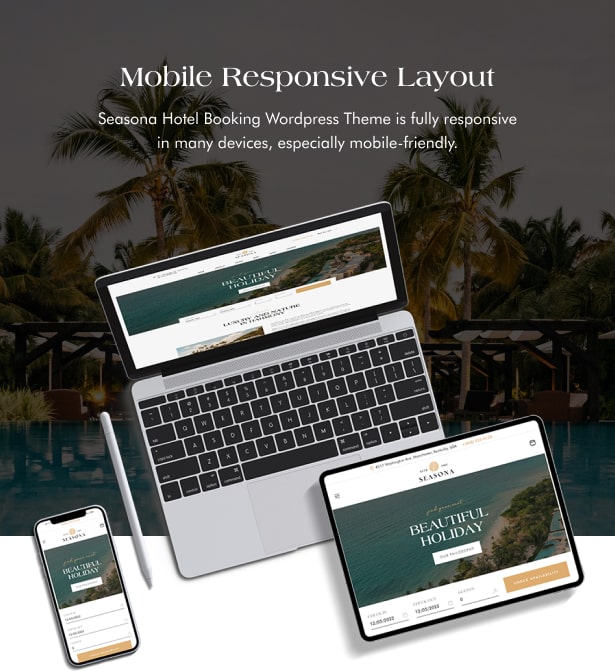 seasona - hotel resort booking wordpress theme - responsive