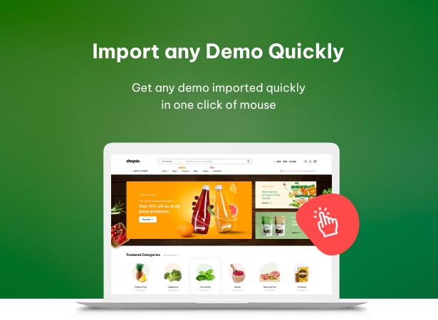 Shopio Multipurpose WordPress Theme WordPress 1 Click Installation Import