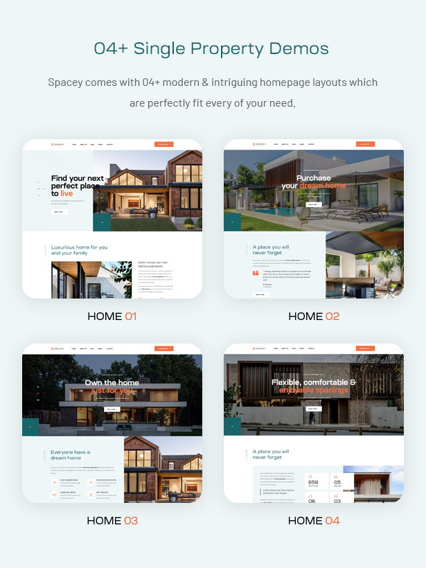 Spacey - Single Property WordPress Theme