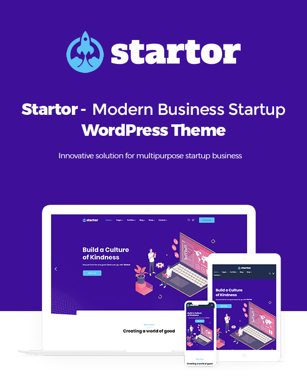 Startor Modern Business Startup WordPress Theme