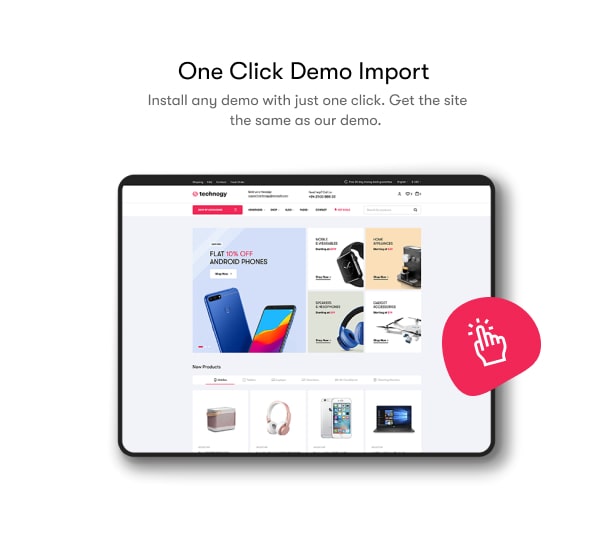 Technocy - Electronics Store WooCommerce Theme - One Click Demo Import