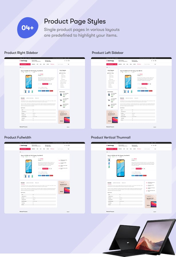 Technocy - Electronics Shop WooCommerce WordPress Theme - Product Page Styles