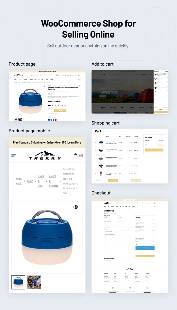 Trekky Outdoor Gear WooCommerce Theme ecommerce