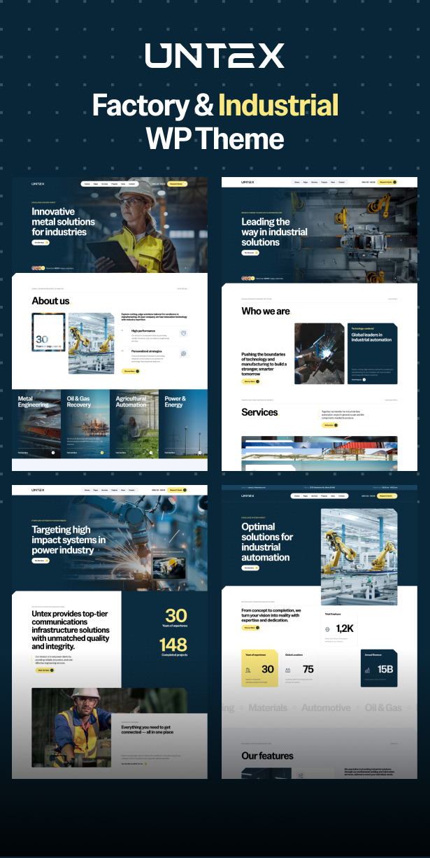 Untex - Factory & Industrial WordPress Theme