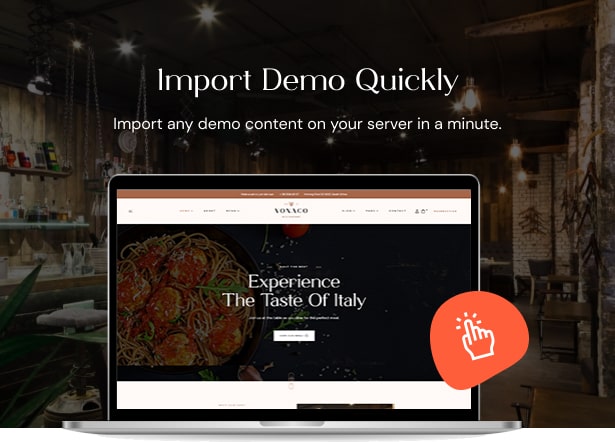 Vonaco Restaurant Coffee Shop WordPress Theme - 1 Click Import