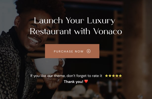 Vonaco Restaurant Coffee Shop WordPress Theme - Free Download Responsive WordPress Theme