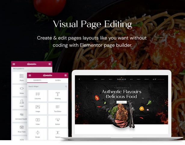Vonaco Restaurant Coffee Shop WordPress Theme - Elementor Page Builder