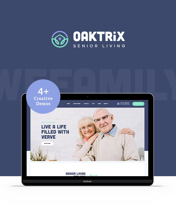 OakTrix - Best Senior Care WordPress Theme