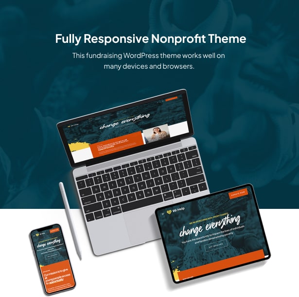 WiHelp - Nonprofit Charity WordPress Theme Responsive